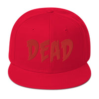 Red DEAD Emotional Depression Embroidered Flat Bill Cap embroidered snapback hat, product image 23