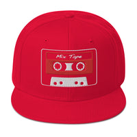 80's Style Retro Cassette Mix Tape Embroidered Flat Bill Cap embroidered snapback hat, product image 23