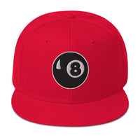 8 Ball Pool Billiards Embroidered Flat Bill Cap embroidered snapback hat, product image 24