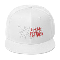 Sigil of Azazel Demon Occult Symbol Embroidered Flat Bill Cap embroidered snapback hat, product image 35