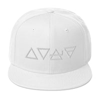 Fire Water Wind Earth The Four Elements of Matter Embroidered Flat Bill Cap embroidered snapback hat, product image 35