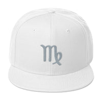 Zodiac Sign Virgo Embroidered Flat Bill Cap embroidered snapback hat, product image 35