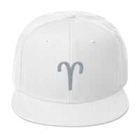 Zodiac Sign Aries Embroidered Flat Bill Cap embroidered snapback hat, product image 35