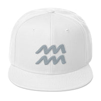 Zodiac Sign Aquarius Embroidered Flat Bill Cap embroidered snapback hat, product image 35