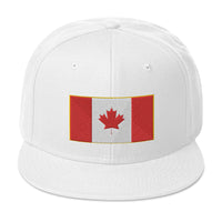 The National Flag of Canada Embroidered Flat Bill Cap embroidered snapback hat, product image 35