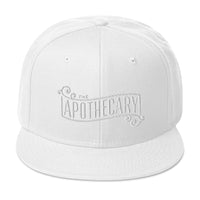 The Apothecary Embroidered Flat Bill Cap embroidered snapback hat, product image 35