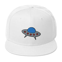 Space Alien Ship UFO Flying Saucer Embroidered Flat Bill Cap embroidered snapback hat, product image 35
