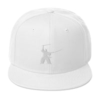 Samurai Two Sword Technique Embroidered Flat Bill Cap embroidered snapback hat, product image 35