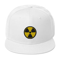 Radioactive Sign Embroidered Doomsday Prepper Flat Bill Cap embroidered snapback hat, product image 35