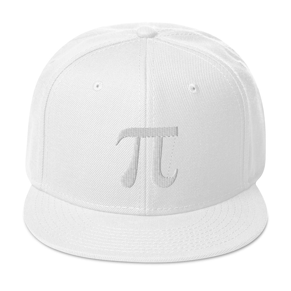 Pi Symbol π Embroidered Mathematical Equation Flat Bill Cap Snapback Hat