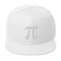 Pi Symbol π Embroidered Mathematical Equation Flat Bill Cap embroidered snapback hat, product image 35