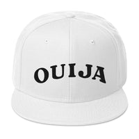 Black Ouija Spirit Board Words Embroidered Flat Bill Cap embroidered snapback hat, product image 35