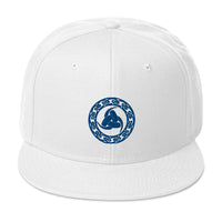 Blue Odin's Knot – The Valknut Embroidered Celtic Flat Bill Hat embroidered snapback hat, product image 35