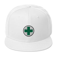 Medical Marijuana Symbol Embroidered Flat Bill Cap embroidered snapback hat, product image 35