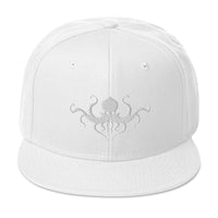 Horror Beast Cthulhu Embroidered Flat Bill Cap embroidered snapback hat, product image 35