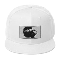 Halloween Monster Bride of Frankenstein Embroidered Flat Bill Cap embroidered snapback hat, product image 35