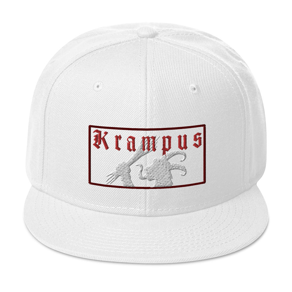 Gruss Vom Krampus Embroidered Flat Bill Cap Snapback Hat