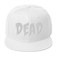 White DEAD Emotional Depression Embroidered Flat Bill Cap embroidered snapback hat, product image 35