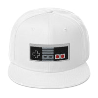 Classic 80's Game Controller Embroidered Flat Bill Cap embroidered snapback hat, product image 35