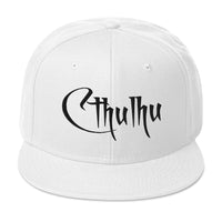 White Call of Cthulhu The Great Old Ones Embroidered Flat Bill Cap embroidered snapback hat, product image 35