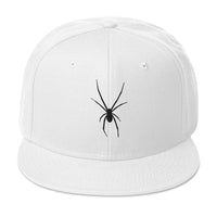 Black Arachnid Creepy Black Widow Spider Embroidered Flat Bill Cap embroidered snapback hat, product image 35