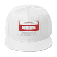 80's Style Retro Cassette Mix Tape Embroidered Flat Bill Cap embroidered snapback hat, product image 35