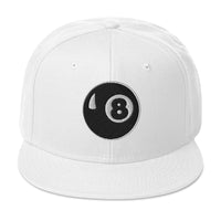 8 Ball Pool Billiards Embroidered Flat Bill Cap embroidered snapback hat, product image 35
