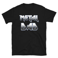 Metal Dad design on unisex T-shirt, front view