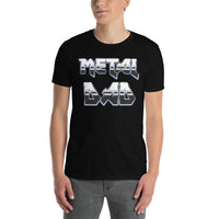 Metal Dad design on unisex T-shirt, front view