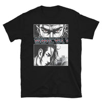 Anime Eyes Japanese Manga design on unisex T-shirt, front view