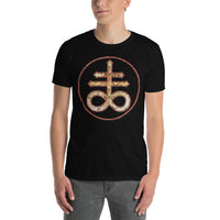 Leviathan Cross design on unisex T-shirt, front view