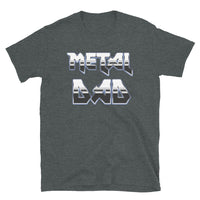 Metal Dad design on unisex T-shirt, front view