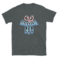 Paranormal Ghost Dad design on unisex T-shirt, front view