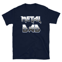 Metal Dad design on unisex T-shirt, front view