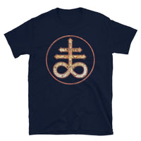 Leviathan Cross design on unisex T-shirt, front view