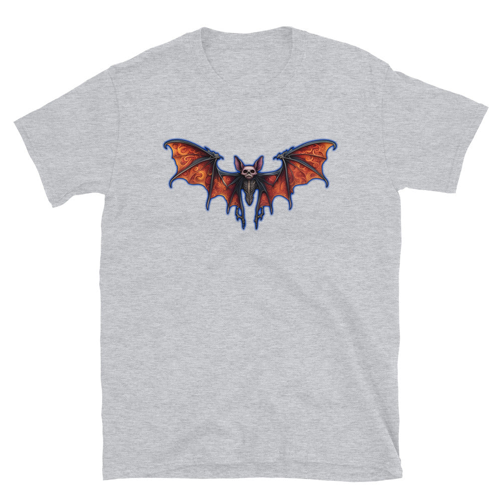 Vampire Bat Skeleton w/ Whimsical Goth Wings Short-Sleeve T-Shirt
