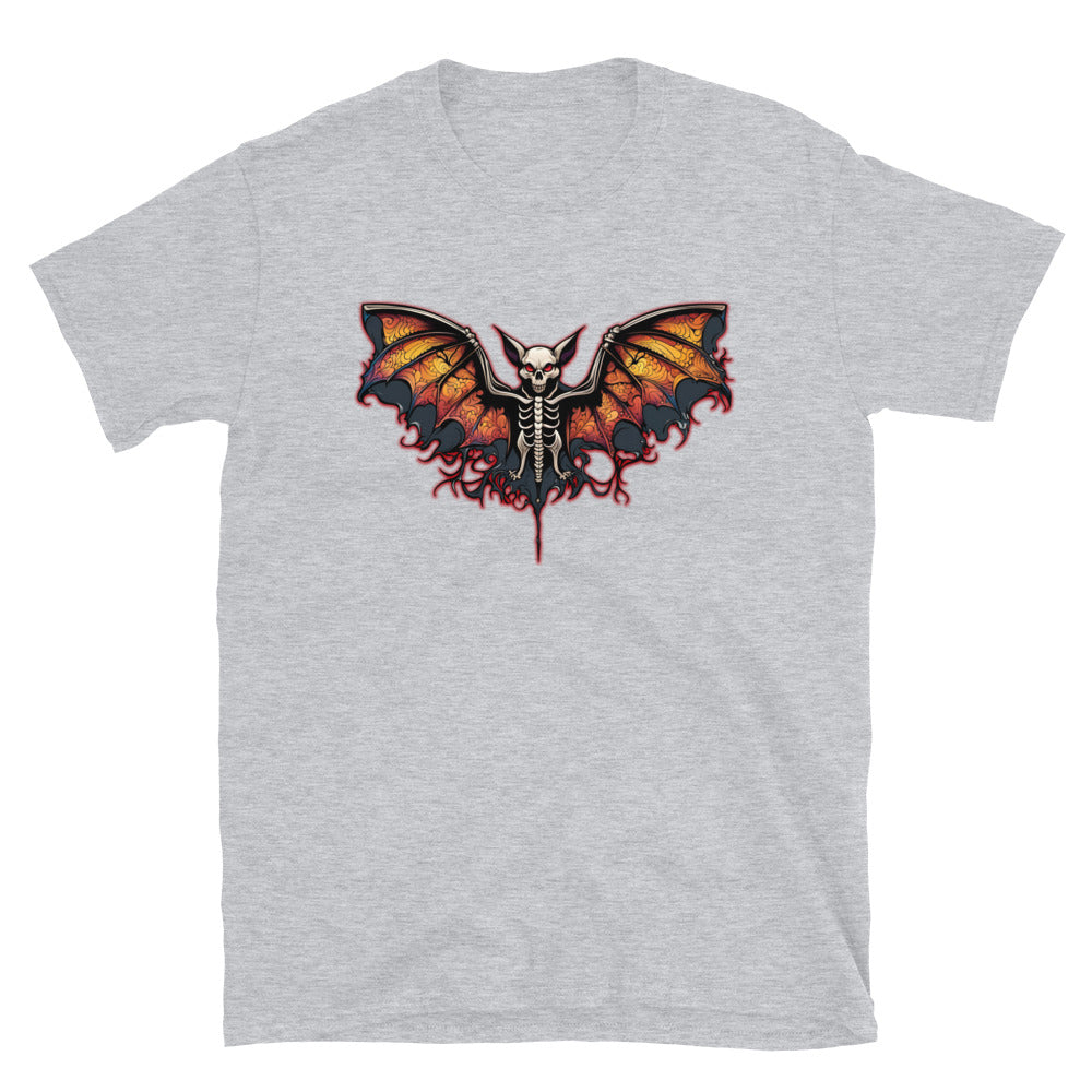 Vampire Bat Skeleton Rib Cage Halloween Short-Sleeve T-Shirt