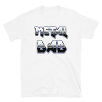 Metal Dad design on unisex T-shirt, front view