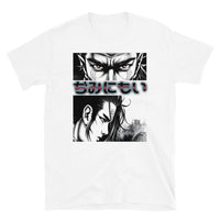 Anime Eyes Japanese Manga design on unisex T-shirt, front view