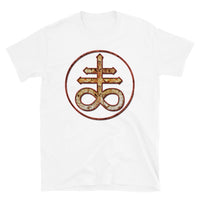 Leviathan Cross design on unisex T-shirt, front view