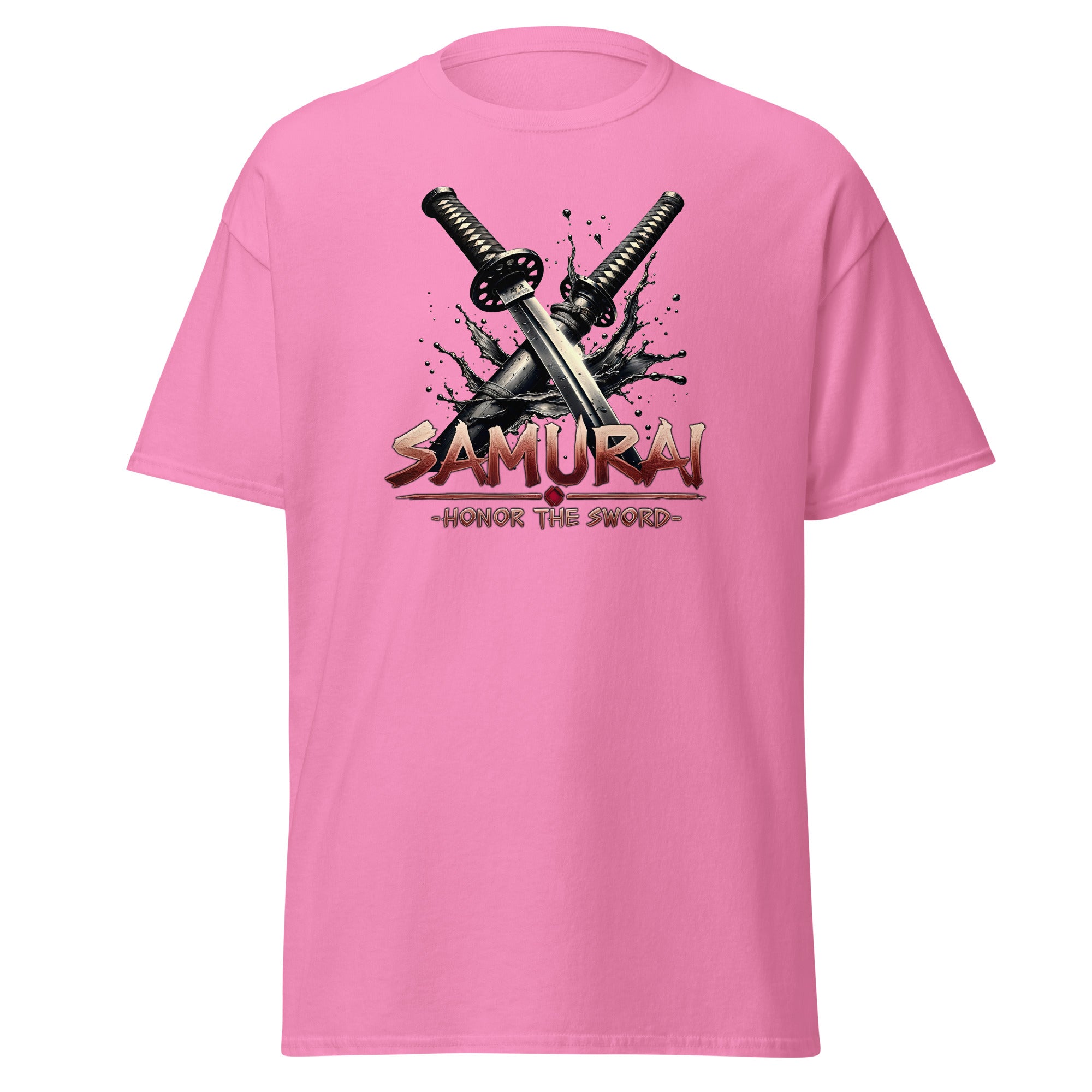 Splash Katana Swords Samurai Warrior Short Sleeve Shirt