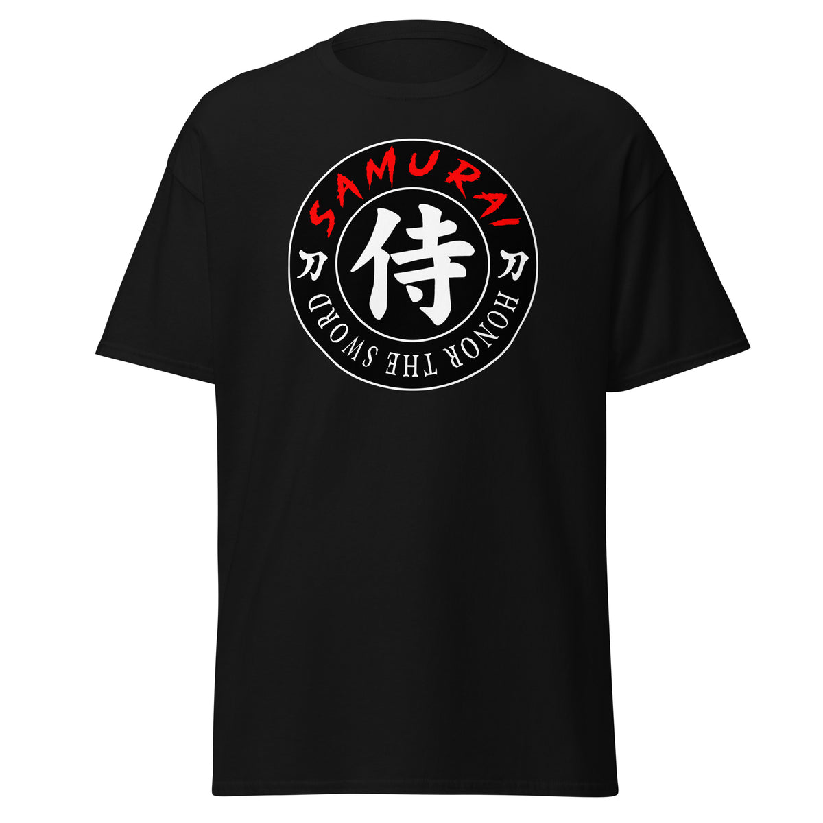 Samurai Honor Kanji design on unisex T-shirt, front view