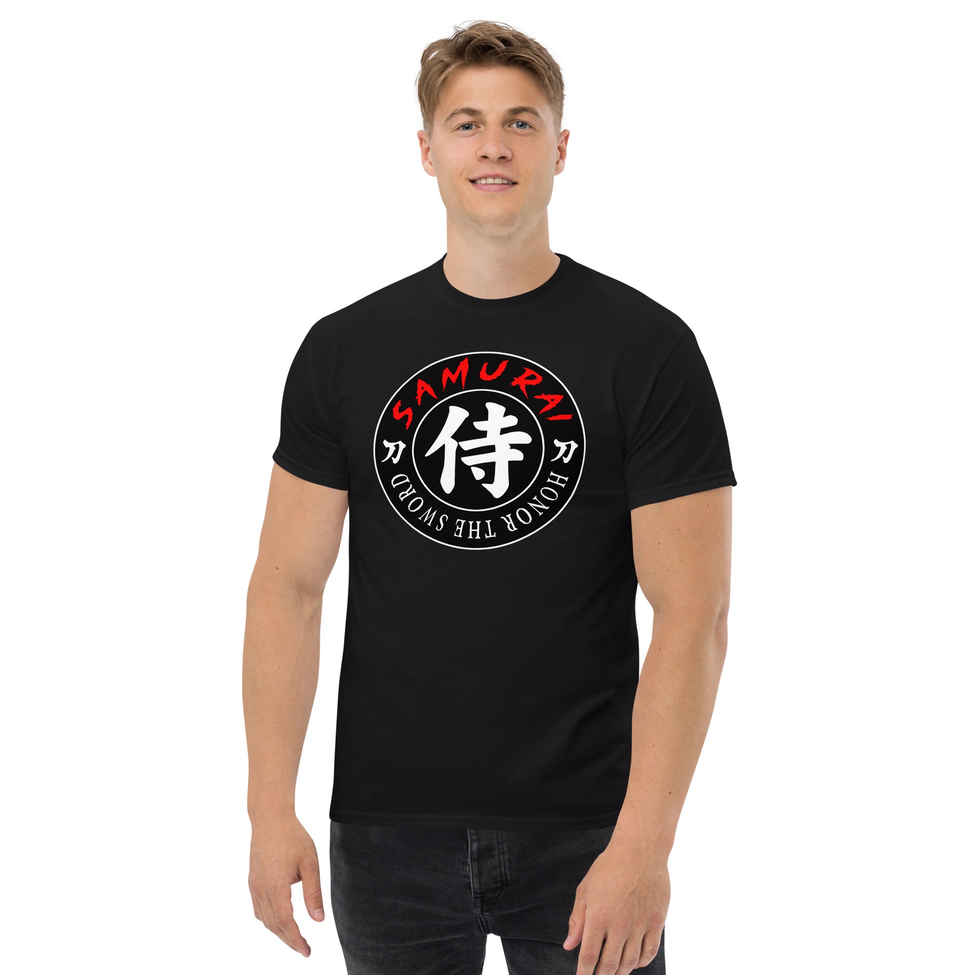 Samurai Honor the Sword Japanese Kanji Symbol Short Sleeve Shirt