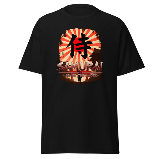 Samurai Honor the Sword design on unisex T-shirt, front view