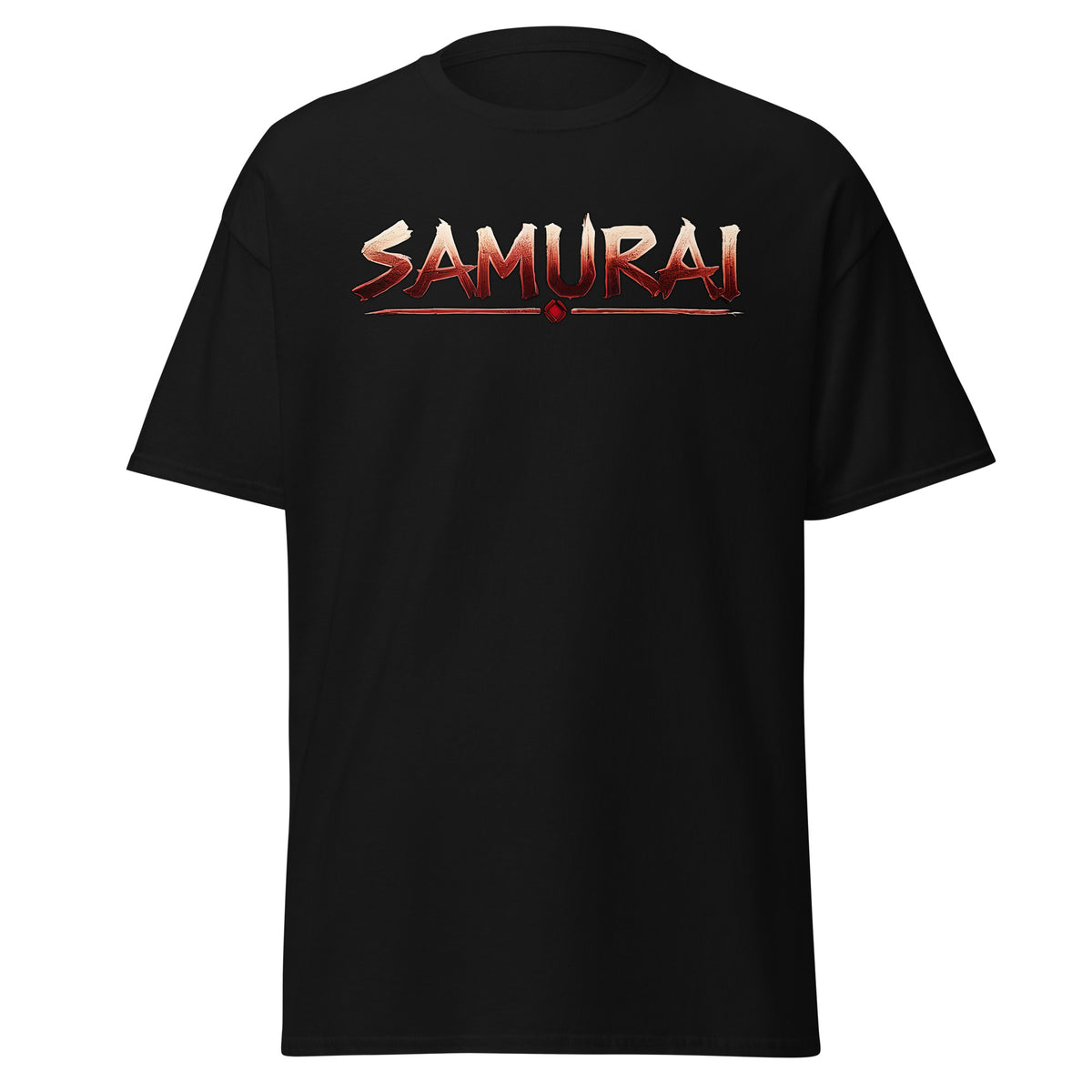 Samurai Warrior design on unisex T-shirt, front view