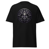 Illuminati All-Seeing Eye design on unisex T-shirt, front view