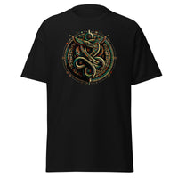 Egyptian Ouroboros Snake Occult Symbol design on unisex T-shirt, front view