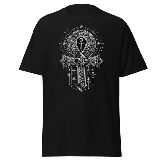 Ankh Egyptian Symbol design on unisex T-shirt, front view