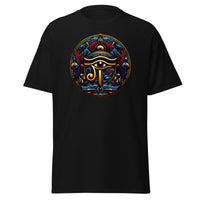 Eye of Ra Egyptian Symbol design on unisex T-shirt, front view