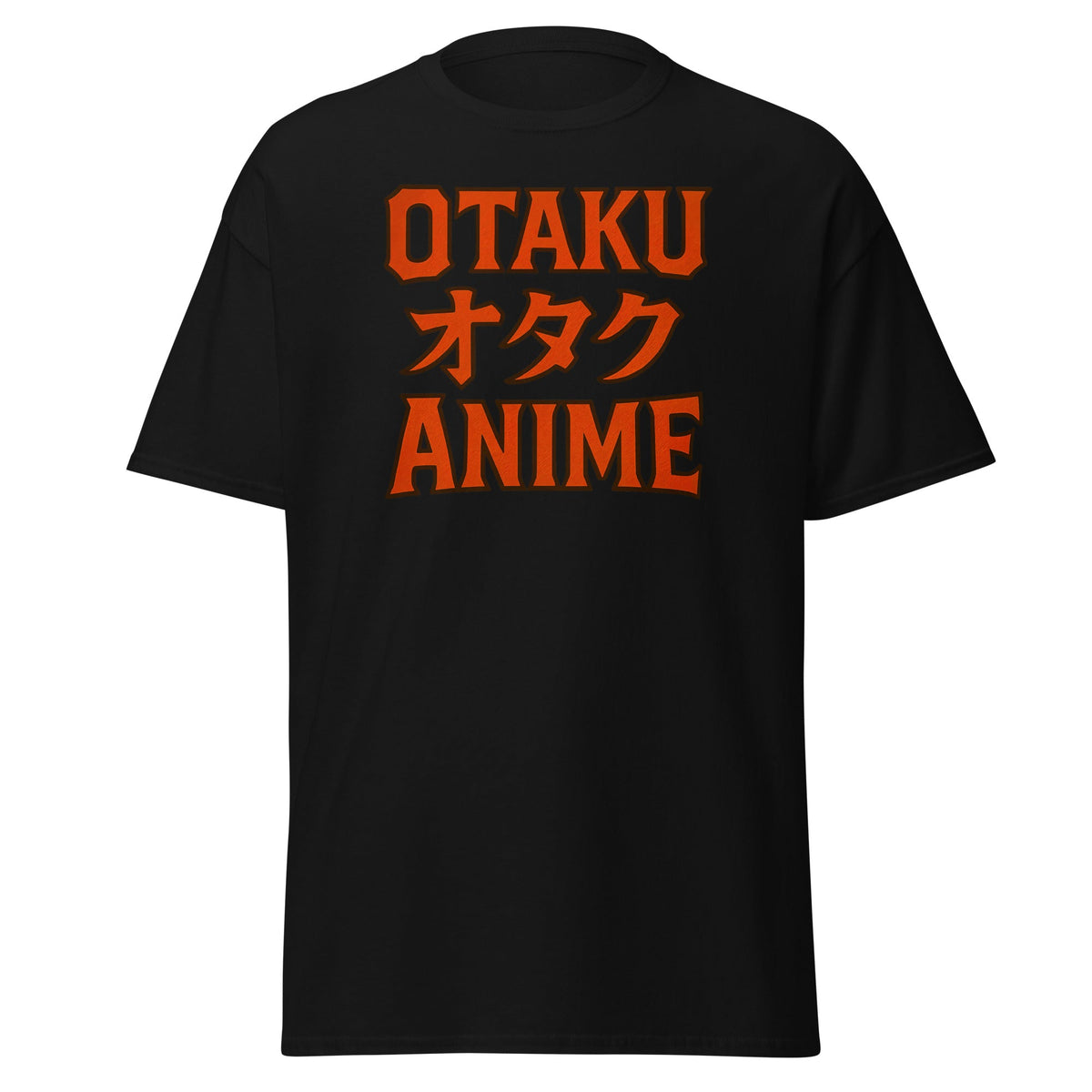 Otaku オタク Anime design on unisex T-shirt, front view